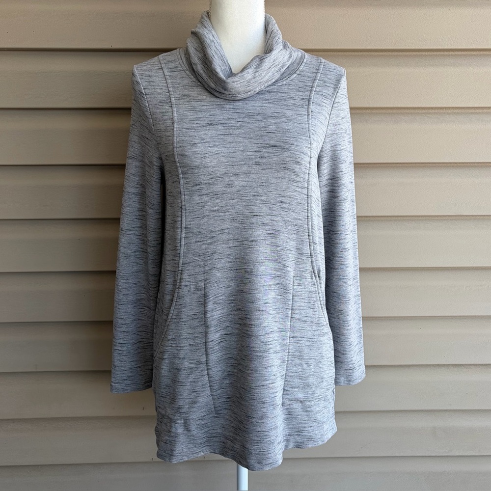 •Chico’s• COZISOFT Cowl Neck Tunic Length Top - Size Small